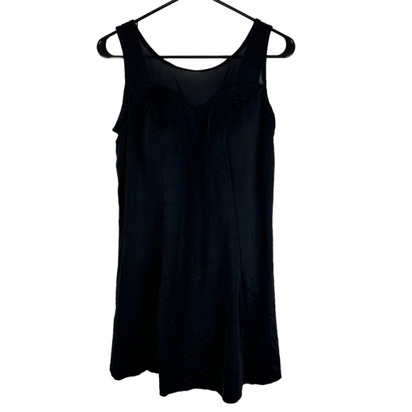 Swimsuits For All Swim Dress Womens Size 14 Solid Black Padded One Piece Modest - Picture 1 of 12